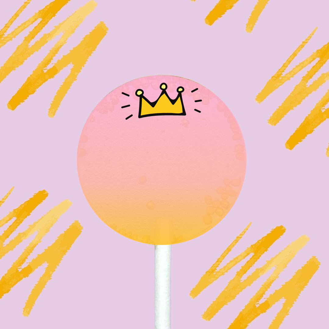 8 Sucettes Personnalisées - Couronne