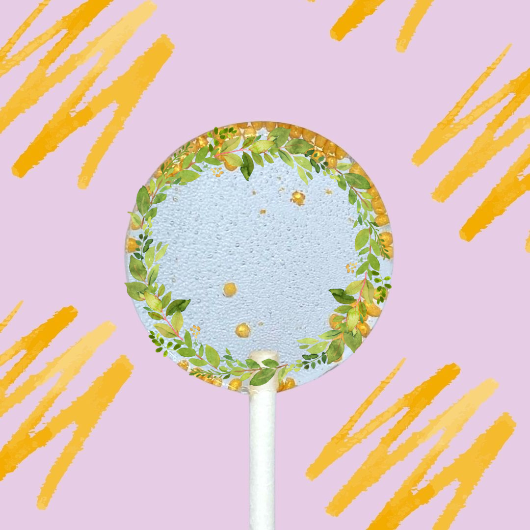 10 Sucettes Personnalisées - Floral