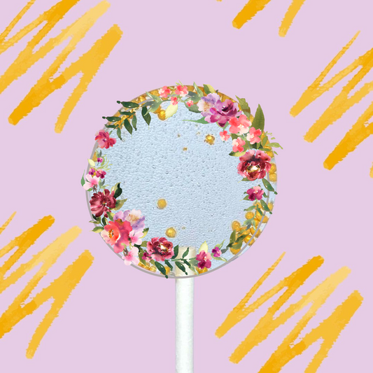 10 Sucettes Personnalisées -  Fleurs et feuillages