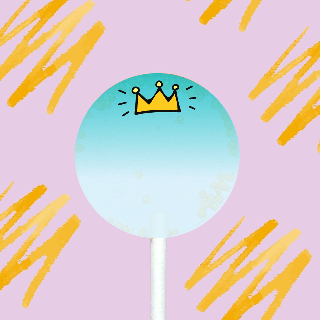 8 Sucettes Personnalisées - Couronne Boy