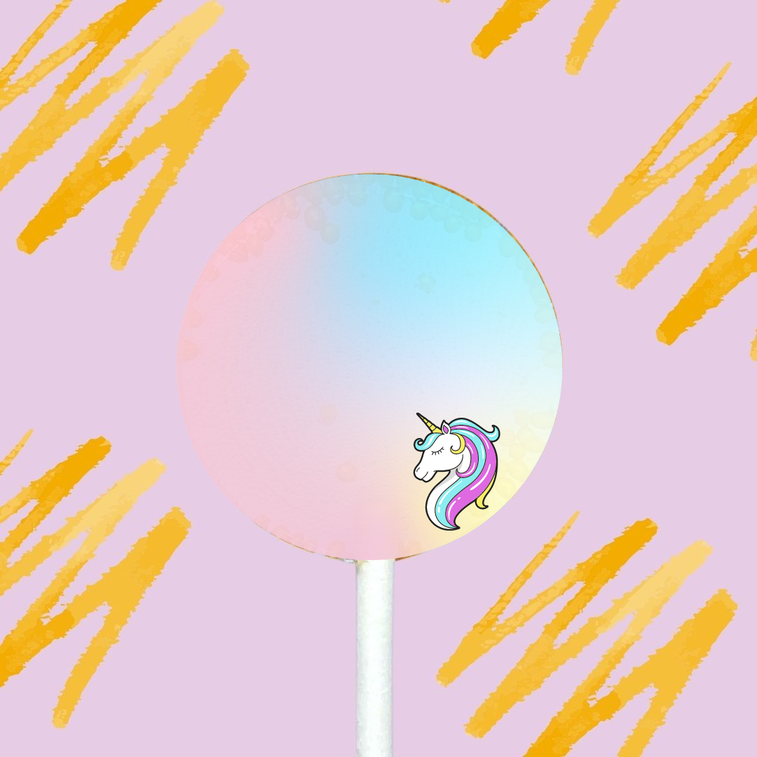 8 Sucettes Personnalisées - Licorne