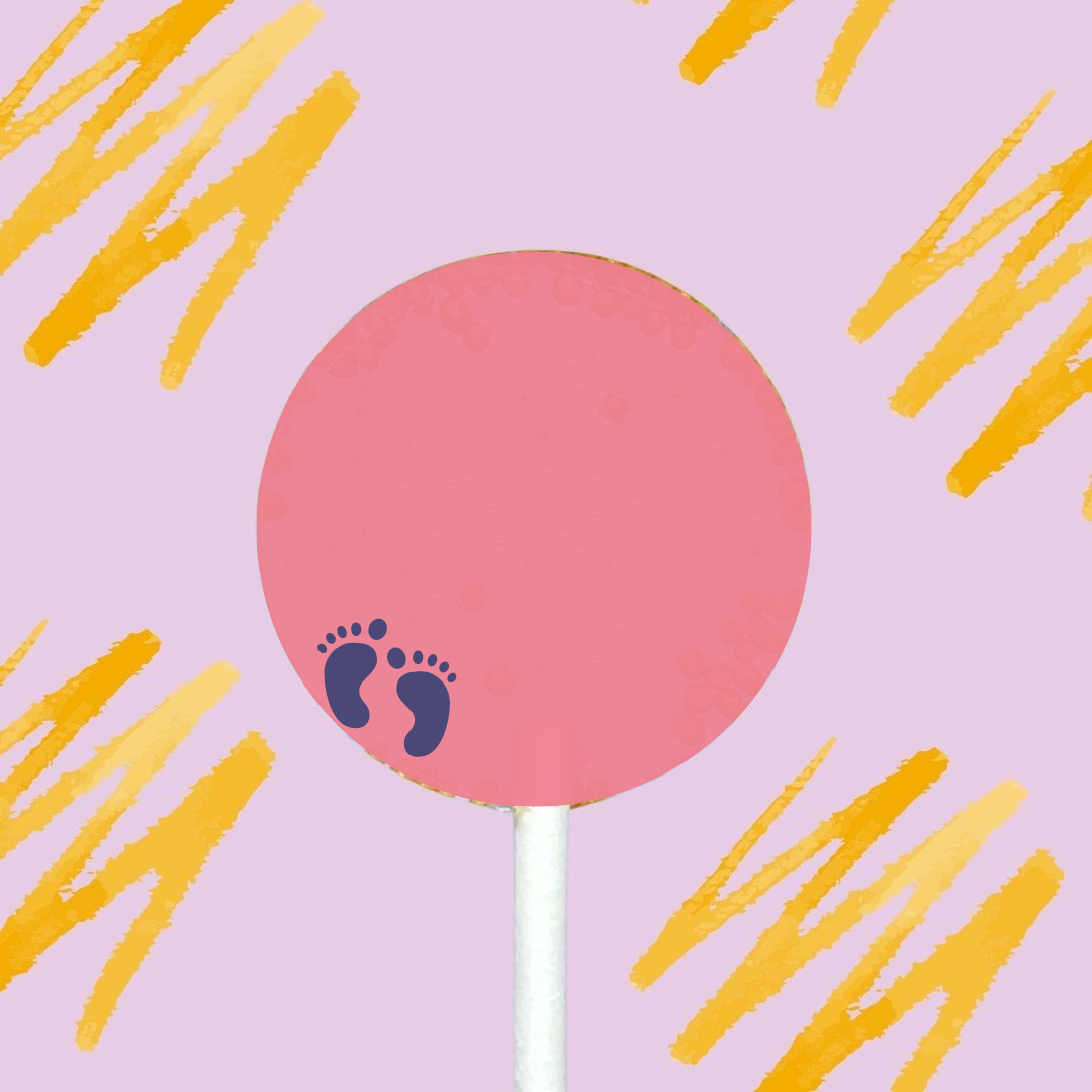 8 Sucettes Personnalisées - Bébé pieds