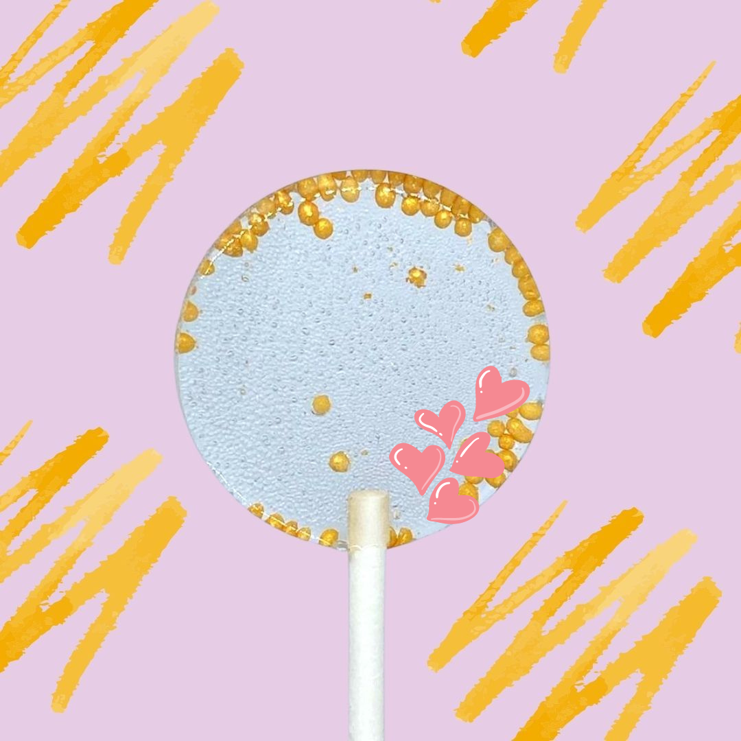8 Sucettes Personnalisées - Coeur